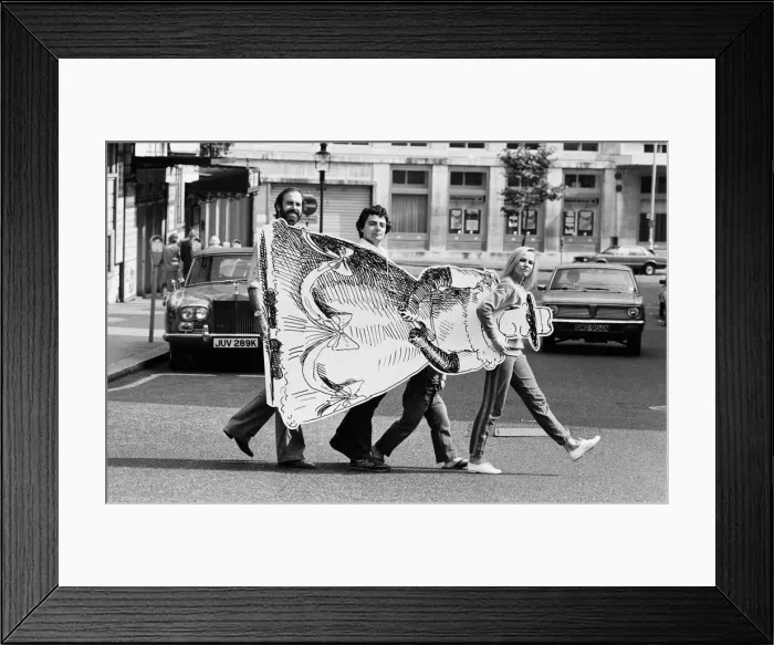 Framed Print : Comedy actor John Cleese with Not The Nine O Clock News Framed Print : Comedy actor John Cleese with Not The Nine O Clock News