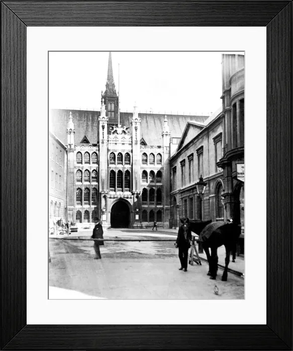 Framed Print : The Guildhall in the City of London seen here in the late 1930s before it was damaged in Framed Print : The Guildhall in the City of London seen here in the late 1930s before it was damaged in