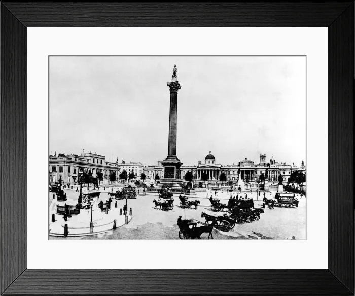 Framed Print : Trafalgar Square at the turn of the 20th century
