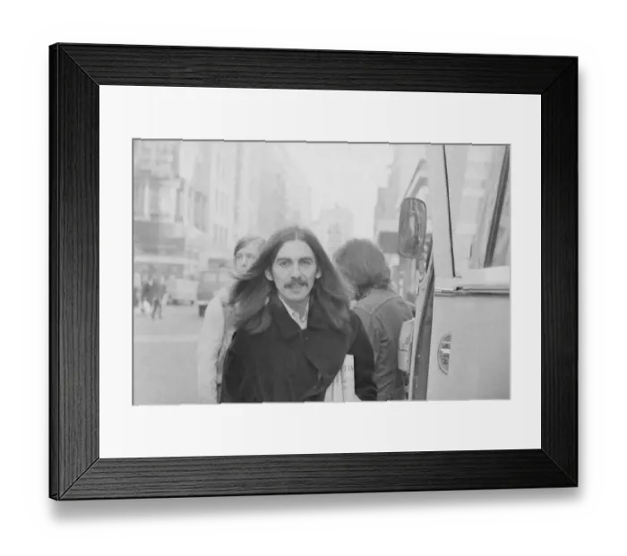 Framed Print : George Harrison in Birmingham City Centre before performing at the Town Hall Framed Print : George Harrison in Birmingham City Centre before performing at the Town Hall