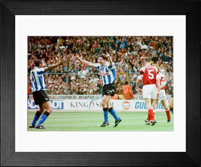 Framed Print : FA Cup Final at Wembley Stadium. Arsenal 1 v Sheffield Wednesday 1