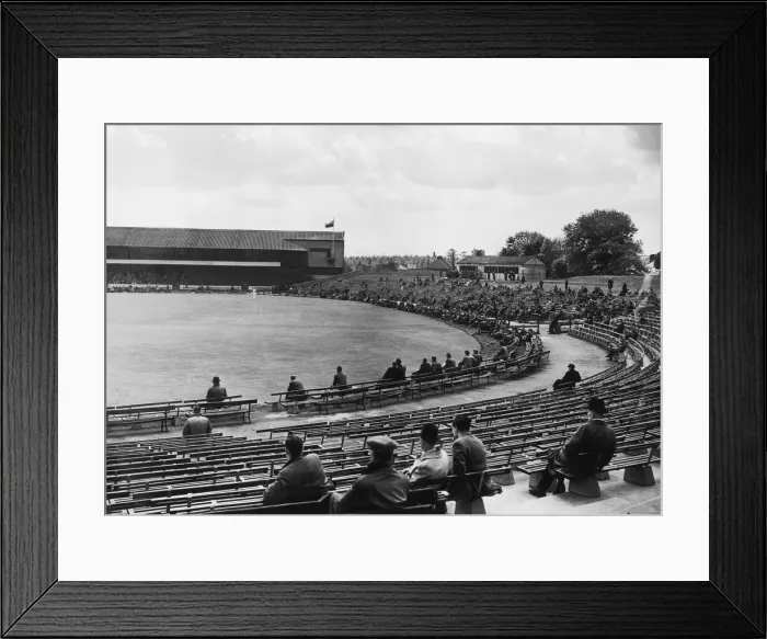 Framed Print : Spectators watching the action at Headingley, the ground of Yorkshire Cricket Club in