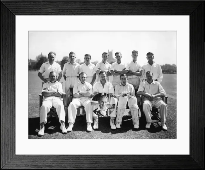 Framed Print : Glamorganshire County Cricket club pose for a group photograph as the County Crickey Framed Print : Glamorganshire County Cricket club pose for a group photograph as the County Crickey