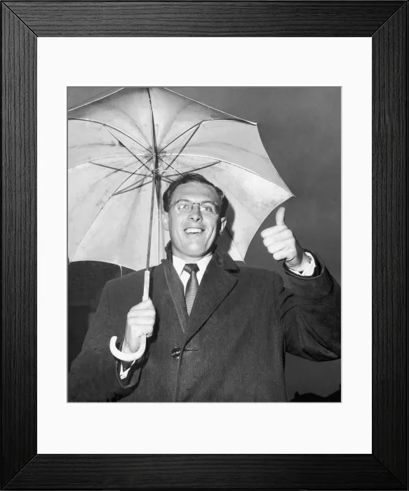 Framed Print : Yorkshire cricketer Geoffrey Boycott in happy mood after hearing he has been picked for Framed Print : Yorkshire cricketer Geoffrey Boycott in happy mood after hearing he has been picked for