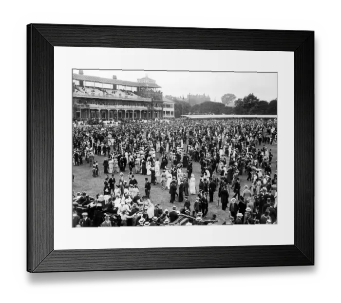 Framed Print : Varsity cricket match at Lords. Oxford v Cambridge. Well dressed spectators
