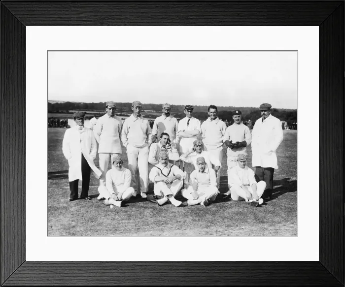 Framed Print : Hambledon village cricket team, August 1947