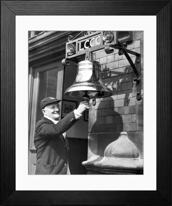 Framed Print : Harry Makepeace rings the bell to beging the new season Framed Print : Harry Makepeace rings the bell to beging the new season