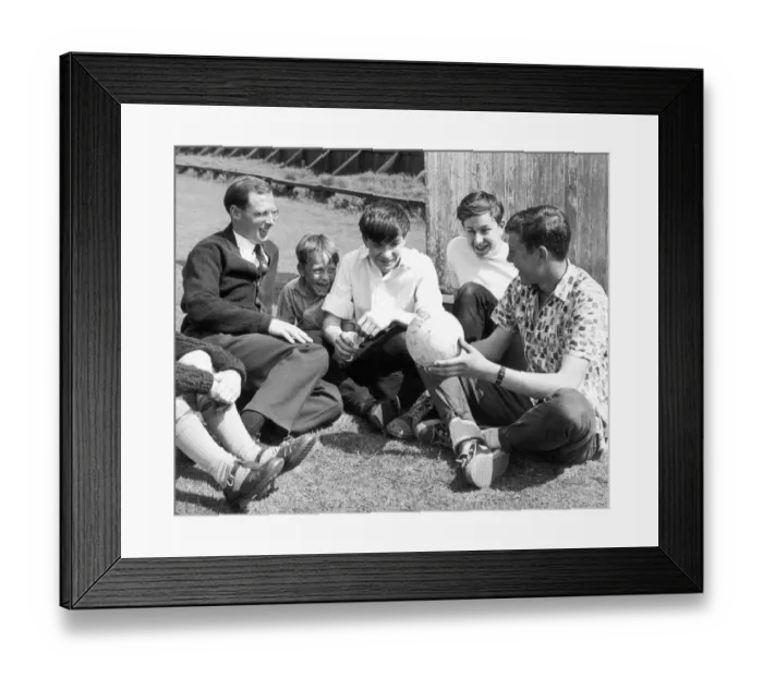 Framed Print : England cricketer Geoffrey Boycott relaxing in his home village. 17th May 1964