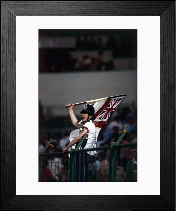 Framed Print : World Cup 1982 N. Ireland fan June 1982 Framed Print : World Cup 1982 N. Ireland fan June 1982