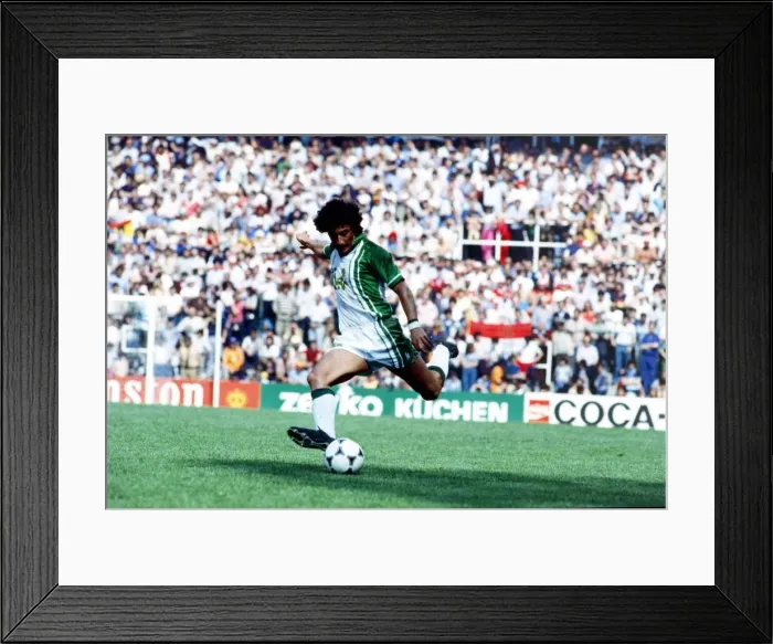 Framed Print : World Cup 1982 Algeria 0 Austria 2 Djamel Zidane of Algeria Framed Print : World Cup 1982 Algeria 0 Austria 2 Djamel Zidane of Algeria