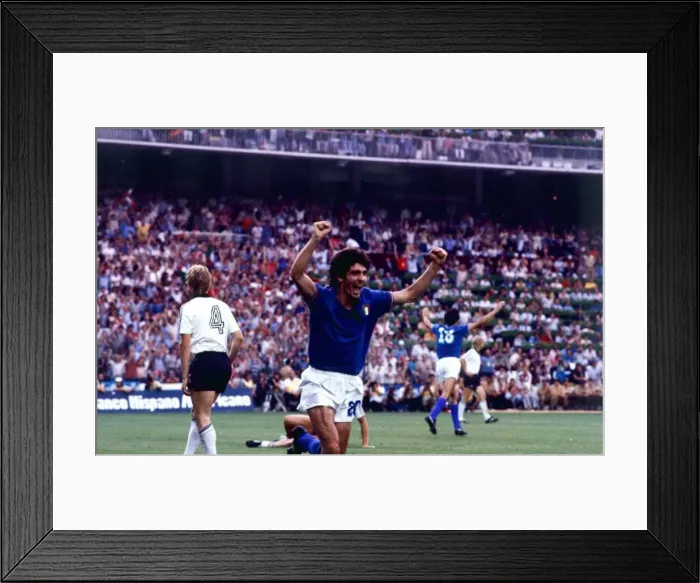 Framed Print : World Cup Final 1982 Italy 3 West Germany 1 Paolo Rossi celebrates Alessandro