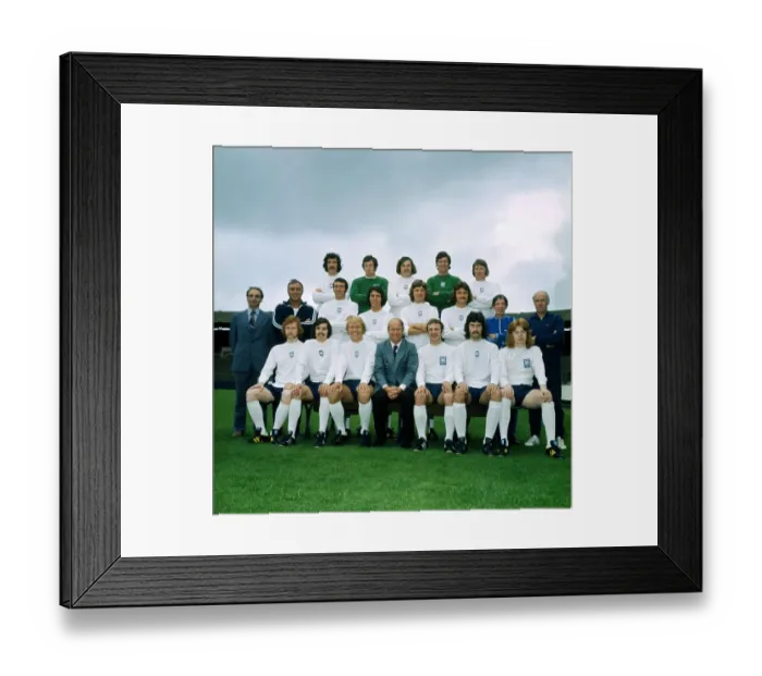 Framed Print : Football Teams Preston North End Football Club July 1973-74 Bobby Charlton stands Framed Print : Football Teams Preston North End Football Club July 1973-74 Bobby Charlton stands