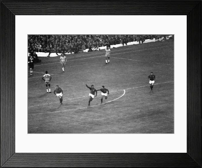Framed Print : International Football July 1966 Brazil v Portugal World Cup 1966 Group Phase Framed Print : International Football July 1966 Brazil v Portugal World Cup 1966 Group Phase