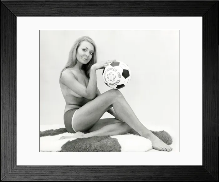 Framed Print : Manchester United panties Souvernirs for football fans - model wearing Manchester Framed Print : Manchester United panties Souvernirs for football fans - model wearing Manchester