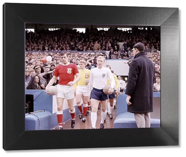 October 1965 Wales v England Football 1960s Football Player Bobby Moore