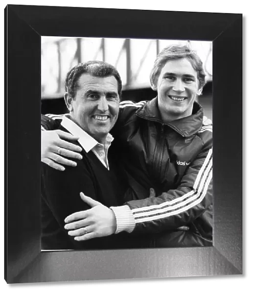 Bobby Campbell Portsmouth manager (left) with Alan Knight Portsmouth goalkeeper at