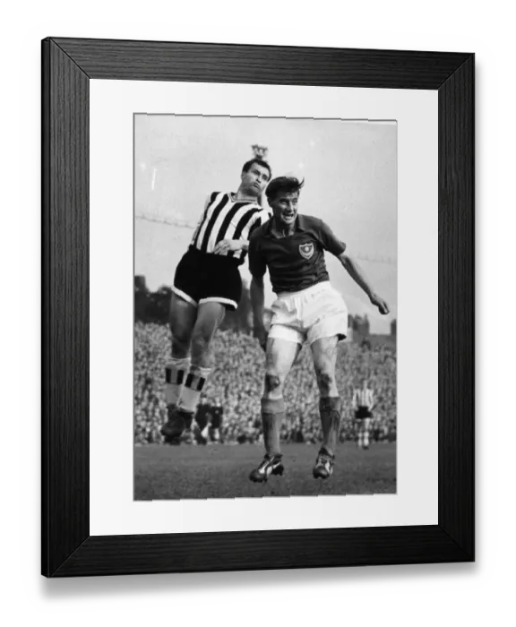 Framed Print : Newcastle United v Portsmouth league match at St James Park September 1958