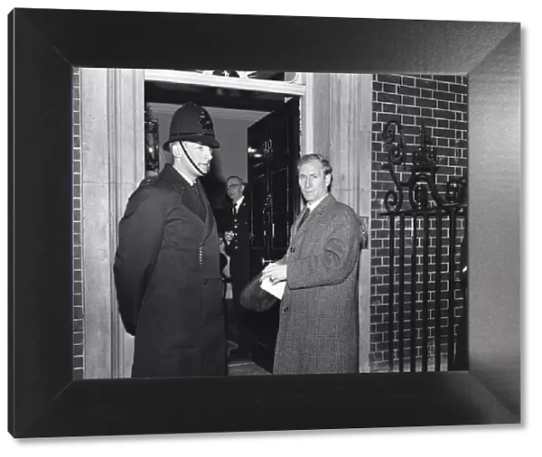 Manchester United and England footballer Bobby Charlton arrives at Number 10 Downing