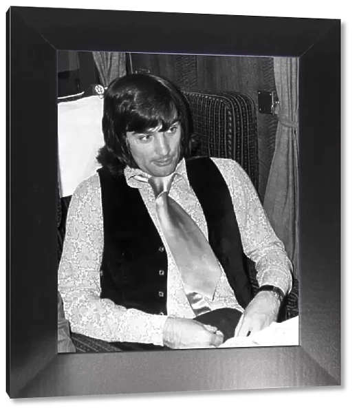 George Best seenn here on a train taking him back to Manchester following a disciplinary