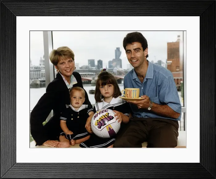 Framed Print : Gary Stevens TV Presenter Former Footballer with family DBase Framed Print : Gary Stevens TV Presenter Former Footballer with family DBase