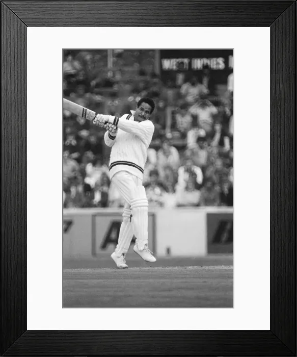 Framed Print : Cricket West Indies v England July 1973 Garfield Sobers in action for West indies Framed Print : Cricket West Indies v England July 1973 Garfield Sobers in action for West indies
