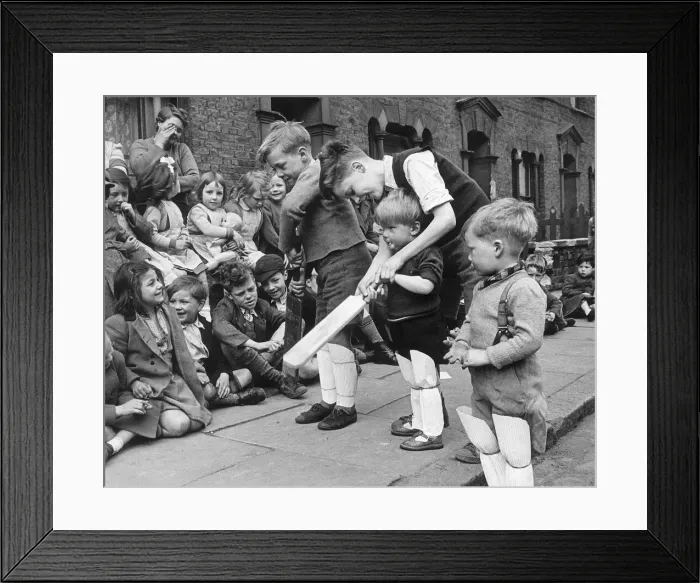 Framed Print : Children Cricket season opens in Playford Road, London E4 Framed Print : Children Cricket season opens in Playford Road, London E4