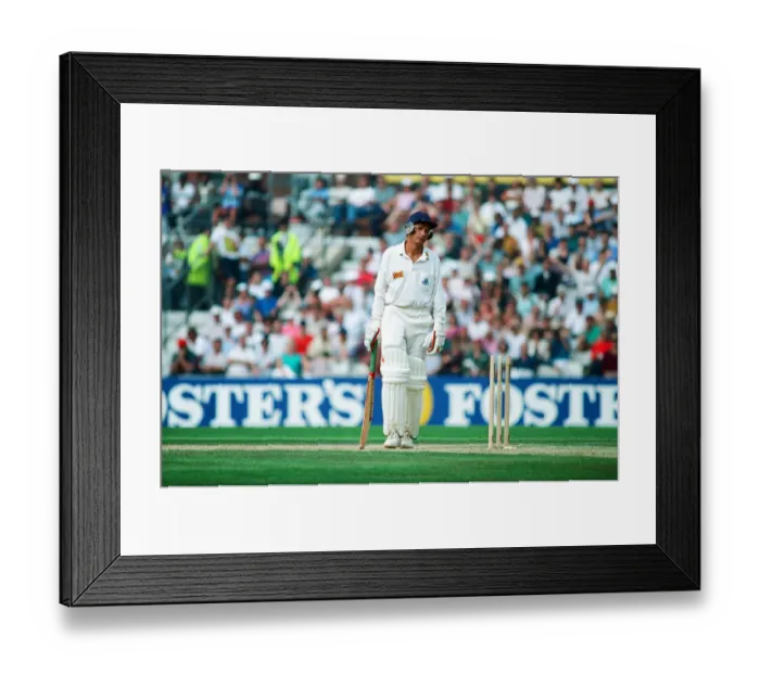 Framed Print : England v Pakistan, Cricket, David Gower in dismay after being bowled