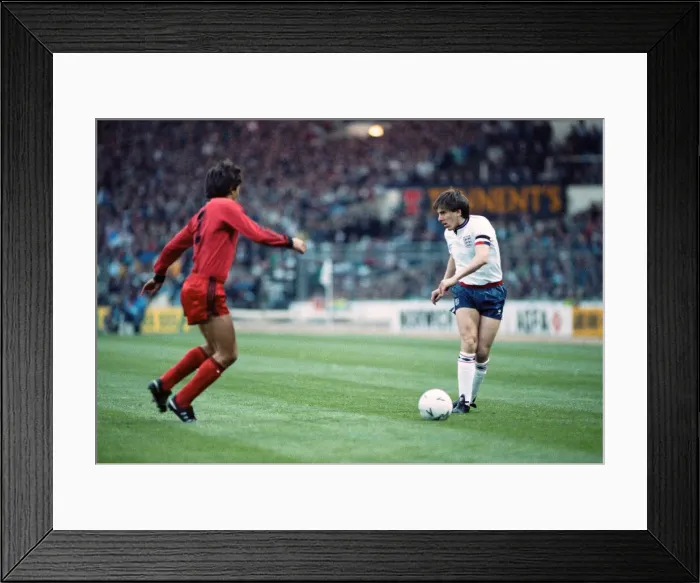 Framed Print : 1990 World Cup Qualifier at Wembley Stadium. England 5 v Albania 0