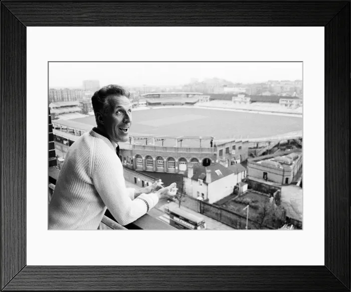 Framed Print : Bruce Forsythe Entertainer, July 1965 looking over the balcony of his flat which Framed Print : Bruce Forsythe Entertainer, July 1965 looking over the balcony of his flat which
