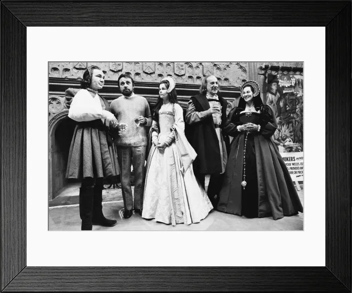 Framed Print : Richard Burton and Genevierer Bujold, his new leading lady Framed Print : Richard Burton and Genevierer Bujold, his new leading lady