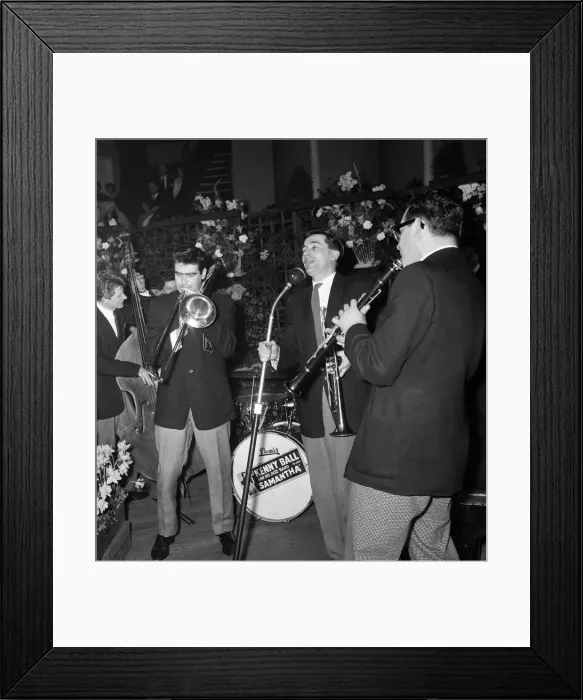 Framed Print : Kenny Ball and his band Samantha performing at The Nurses Ball