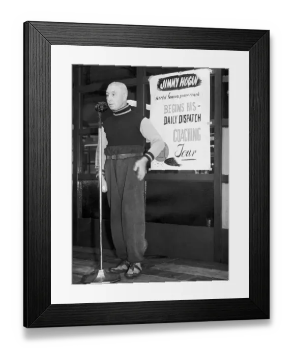 Framed Print : Jimmy Hogan Soccer Coach for Brentford FC on his Daily Dispatch coaching tour