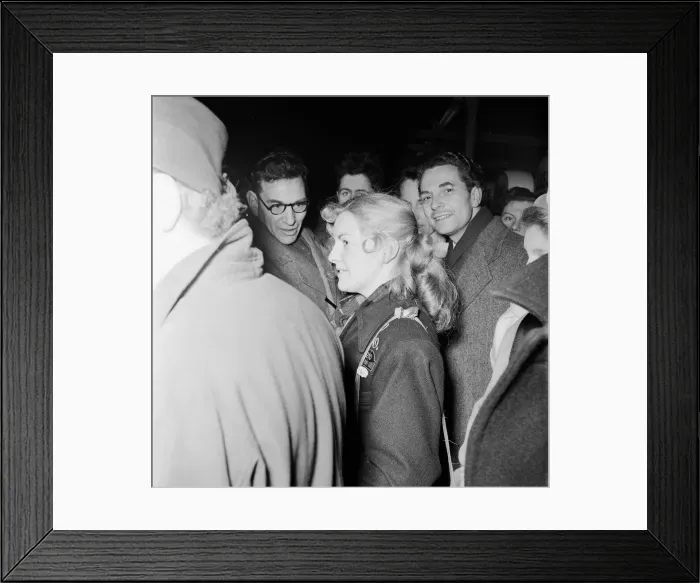 Framed Print : Competitors prepare for the start of the 24th Monte Carlo Rally, 18th January 1954