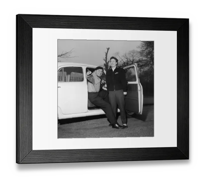 Framed Print : Eileen Cullen, who has just learnt to drive a motor car and successfully passed her test Framed Print : Eileen Cullen, who has just learnt to drive a motor car and successfully passed her test