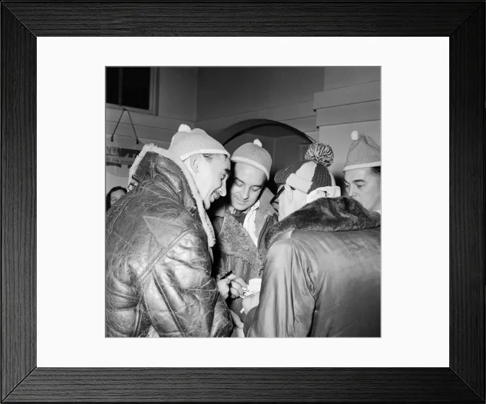 Framed Print : Competitors prepare for the start of the 24th Monte Carlo Rally, 18th January 1954 Framed Print : Competitors prepare for the start of the 24th Monte Carlo Rally, 18th January 1954