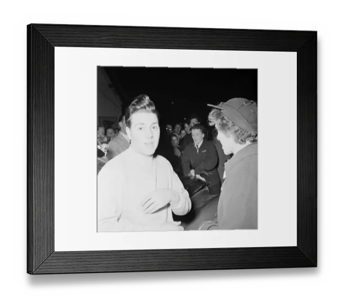 Framed Print : Competitors prepare for the start of the 24th Monte Carlo Rally, 18th January 1954 Framed Print : Competitors prepare for the start of the 24th Monte Carlo Rally, 18th January 1954