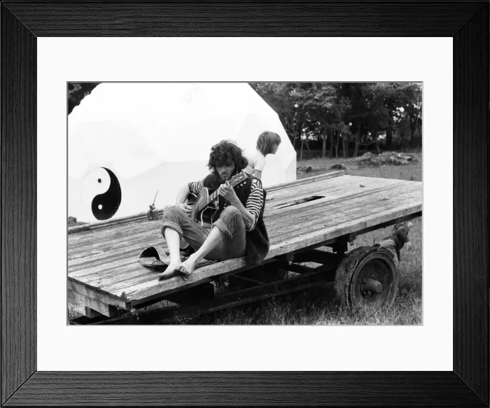 Framed Print : The Glastonbury Fayre of 1971, a free festival planned by Andrew Kerr
