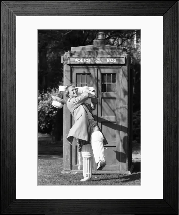 Framed Print : Actor Peter Davison seen here during his first a press conference as the 5th Doctor Who Framed Print : Actor Peter Davison seen here during his first a press conference as the 5th Doctor Who