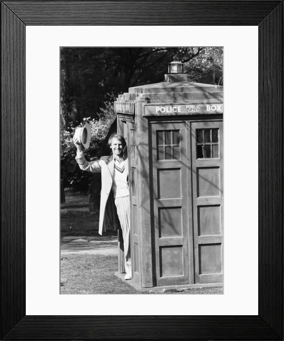 Framed Print : Actor Peter Davison seen here during his first a press conference as the 5th Doctor Who Framed Print : Actor Peter Davison seen here during his first a press conference as the 5th Doctor Who