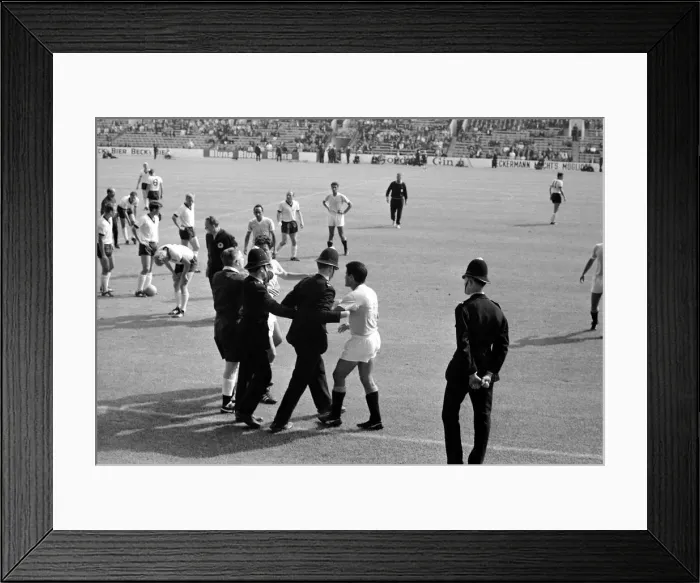 Framed Print : World Cup Football 1966 West Germany v Uruguay Referee Jim Framed Print : World Cup Football 1966 West Germany v Uruguay Referee Jim
