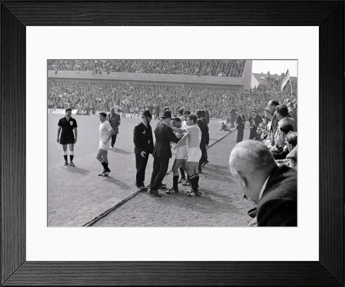 Framed Print : World Cup Football 1966 West Germany v Uruguay Referee Jim