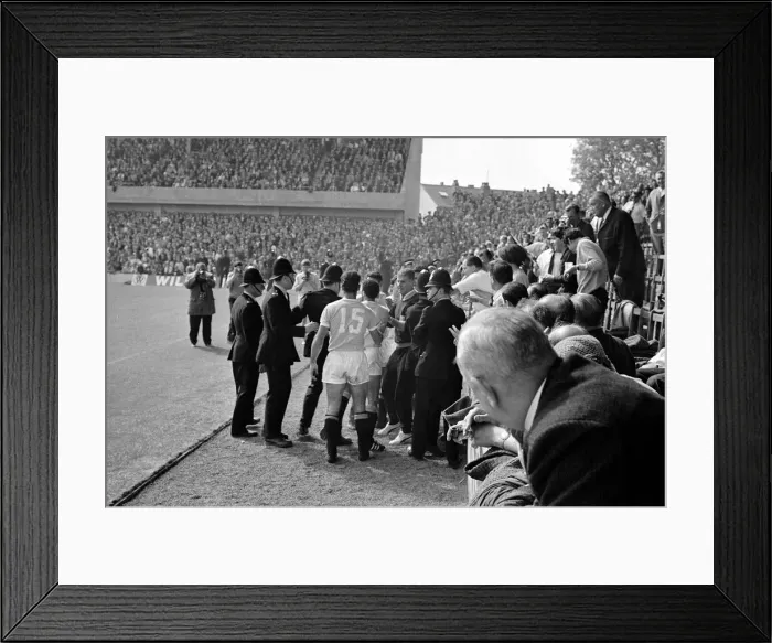 Framed Print : World Cup Football 1966 West Germany v Uruguay Referee Jim Framed Print : World Cup Football 1966 West Germany v Uruguay Referee Jim