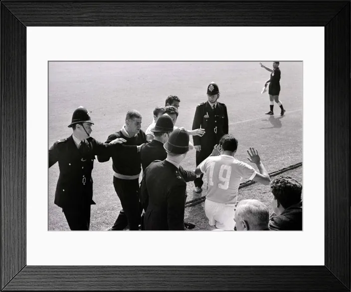 Framed Print : World Cup Football 1966 West Germany v Uruguay Referee Jim Framed Print : World Cup Football 1966 West Germany v Uruguay Referee Jim