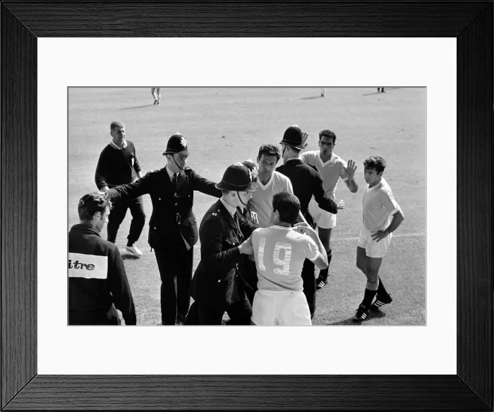 Framed Print : World Cup Football 1966 West Germany v Uruguay Referee Jim