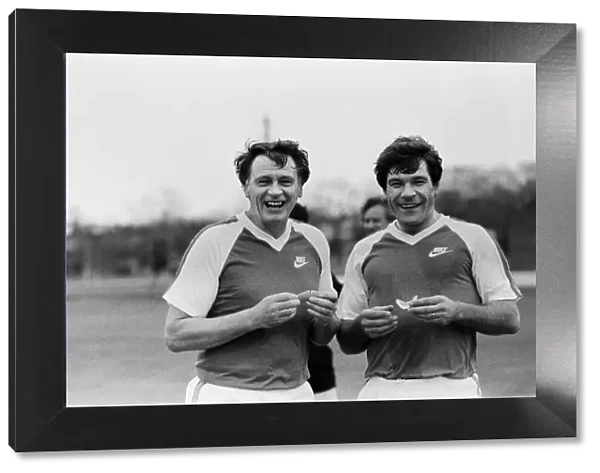England Manager Bobby Robson with Fulham manager Malcolm MacDonald during a England