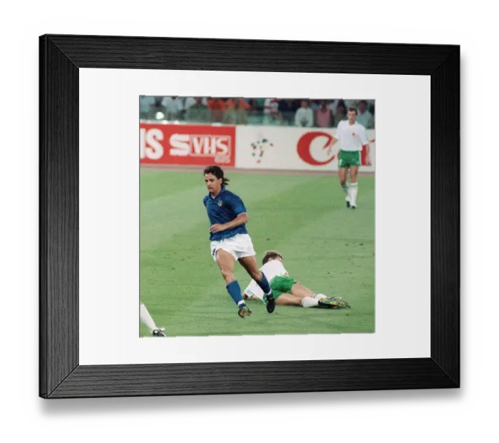 Framed Print : World Cup 1990 Quarter final Italy 1 Republic of Ireland 0 Italia 1 Eire 0