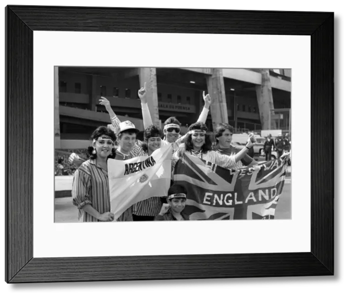 Framed Print : World Cup Finals 1986 England 1 Argentina 2 Quarter Finals English