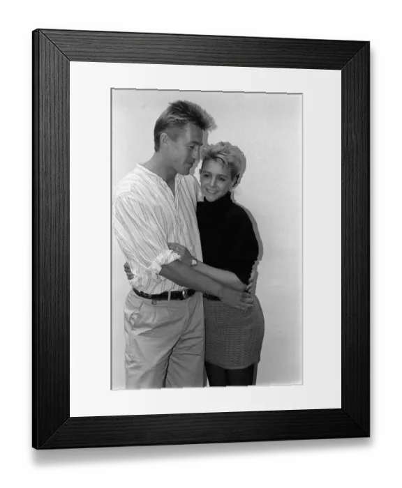 Framed Print : Lee Chapman footballer with actress wife Leslie Ash, August 1987 Framed Print : Lee Chapman footballer with actress wife Leslie Ash, August 1987