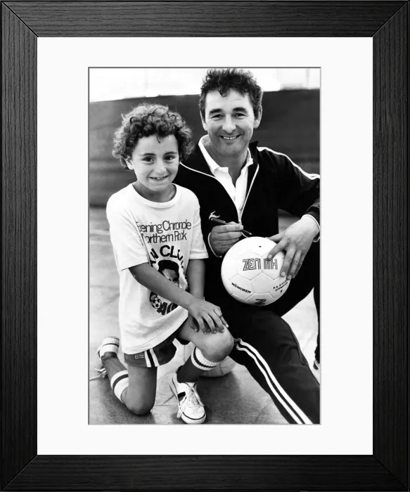Framed Print : Brian Clough at the Evening Chronicle sponsored football coaching session at Lightfoot Framed Print : Brian Clough at the Evening Chronicle sponsored football coaching session at Lightfoot