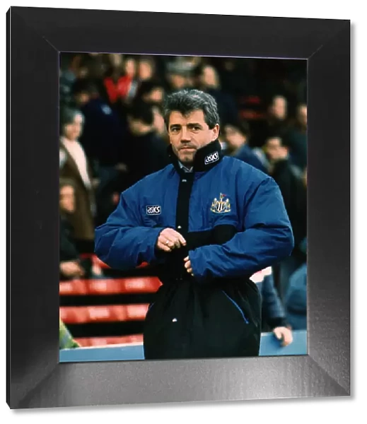 Kevin Keegan Manager of Newcastle United Football Club seen walking along the touchline